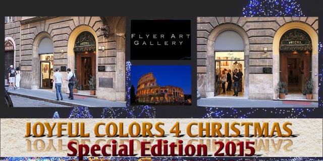 exhibition, rome, italy, december 2015, Astrid Stöppel, Astrid Stoeppel, astridstoeppel.com, joyful colors, series colorful acrylics