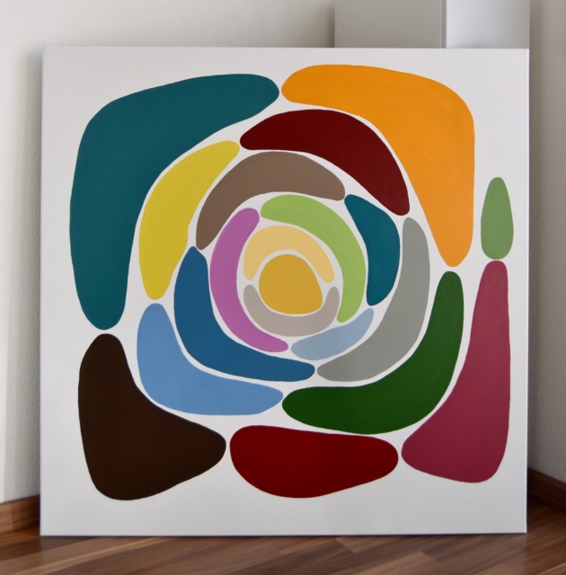 Flower formation in fall colors is a new acrylic painting on canvas. The woman artist Astrid Stoeppel is a german contemporary and abstract artist. Stoeppels artworks are part of many public and private art collections worldwide. Order Astrid Stoeppels art online at Saatchi Art or Singulart.