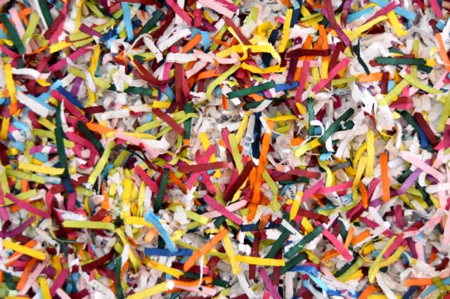 this artwork is part of the series paperwork by Astrid Stoeppel, a german abstract and contemporary artist. colorful paper snippets are fixed on large canvas, a unique and amazing sculpture to color up the wall with modern art
