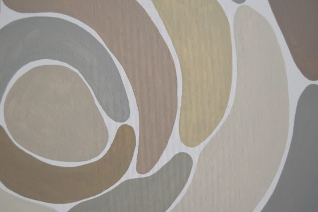 contemporary artworks focused on neutral colors, structure and shapes by german artist Astrid Stoeppel