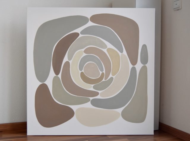 contemporary artworks focused on neutral colors, structure and shapes by german artist Astrid Stoeppel