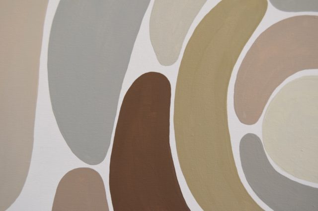 contemporary artworks focused on neutral colors, structure and shapes by german artist Astrid Stoeppel