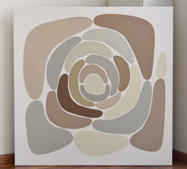 contemporary artworks focused on neutral colors, structure and shapes by german artist Astrid Stoeppel