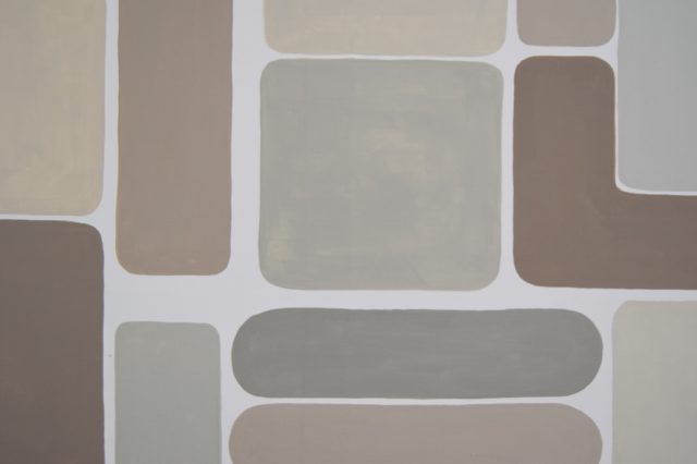 contemporary artworks focused on neutral colors, structure and shapes by german artist Astrid Stoeppel