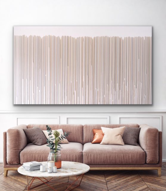 contemporary artworks focused on neutral colors, structure and shapes by german artist Astrid Stoeppel