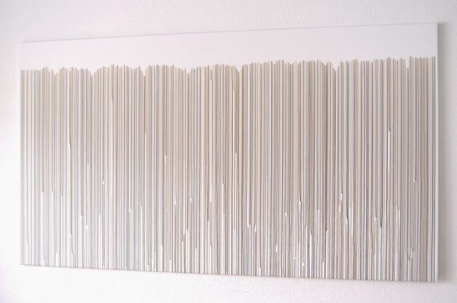 contemporary artworks focused on neutral colors, structure and shapes by german artist Astrid Stoeppel