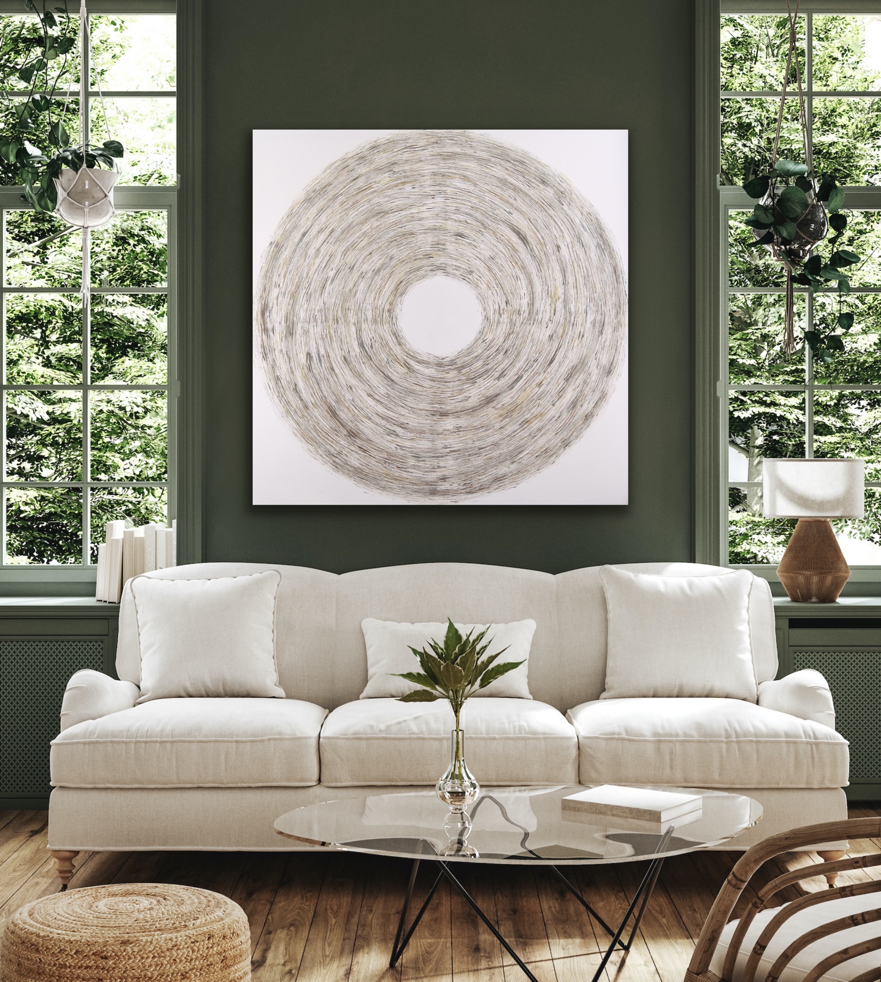 contemporary artworks focused on neutral colors, structure and shapes by german artist Astrid Stoeppel