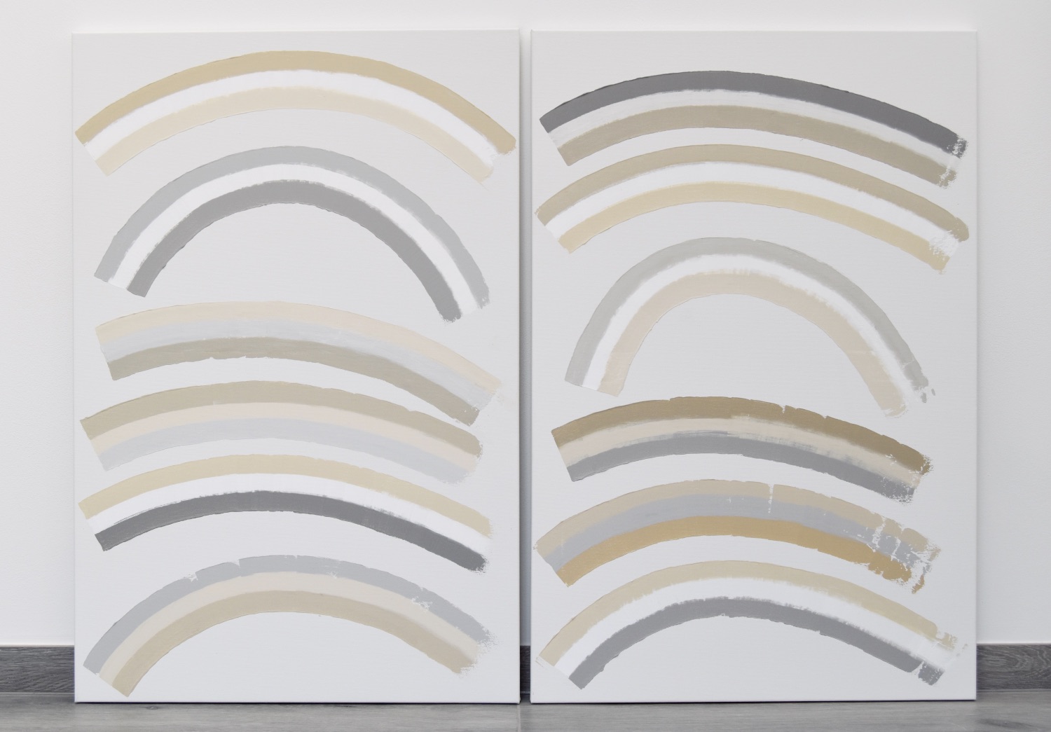 contemporary artworks focused on neutral colors, structure and shapes by german artist Astrid Stoeppel