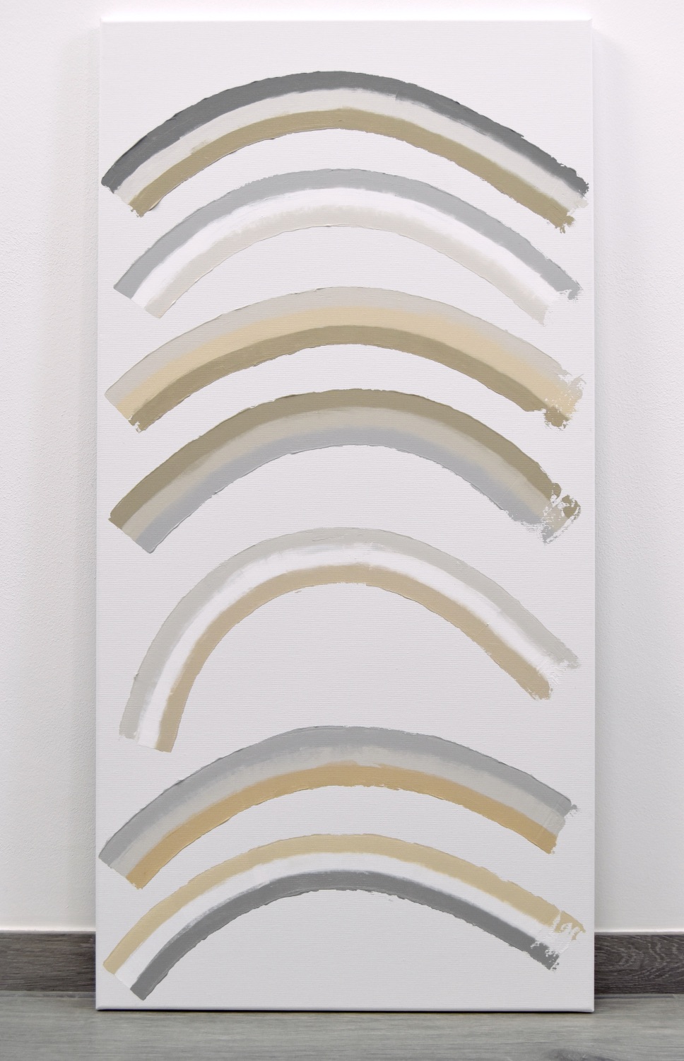 contemporary artworks focused on neutral colors, structure and shapes by german artist Astrid Stoeppel
