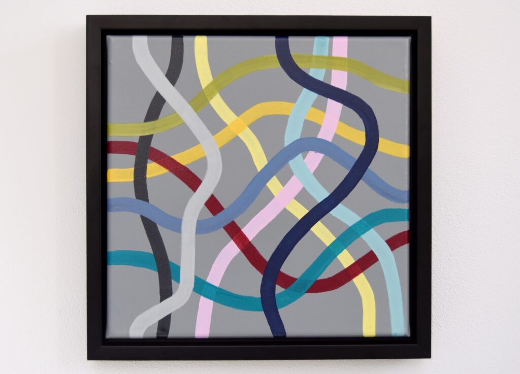 Dive into a vibrant world of abstract art with a masterpiece that embodies timeless luxury. This colorful acrylic painting infuses modern minimalism with bursts of bold hues, creating a piece that speaks to the soul. Each brushstroke reflects the artist's passion and invites you to invest in a captivating journey of expression and creativity by Astrid Stoeppel