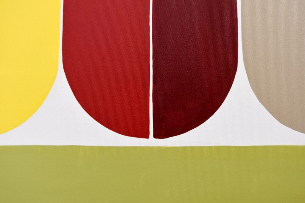 Dive into a vibrant world of abstract art with a masterpiece that embodies timeless luxury. This colorful acrylic painting infuses modern minimalism with bursts of bold hues, creating a piece that speaks to the soul. Each brushstroke reflects the artist's passion and invites you to invest in a captivating journey of expression and creativity by Astrid Stoeppel